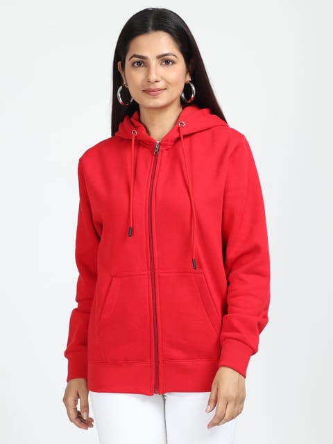 Red Zipper Hoodie