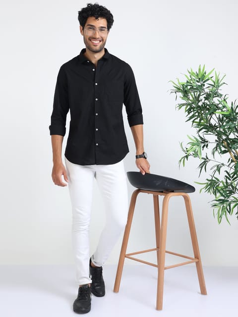 Black Jet Plain Shirt