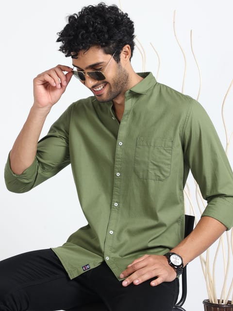 Olive Plain Shirt