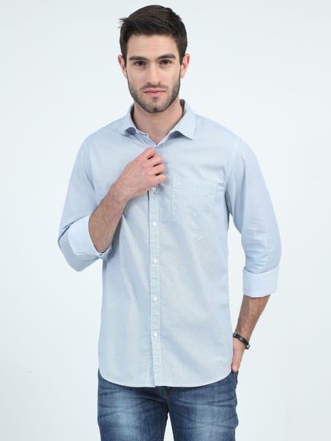 Urbaro Edge Slim Stripe White Shirt