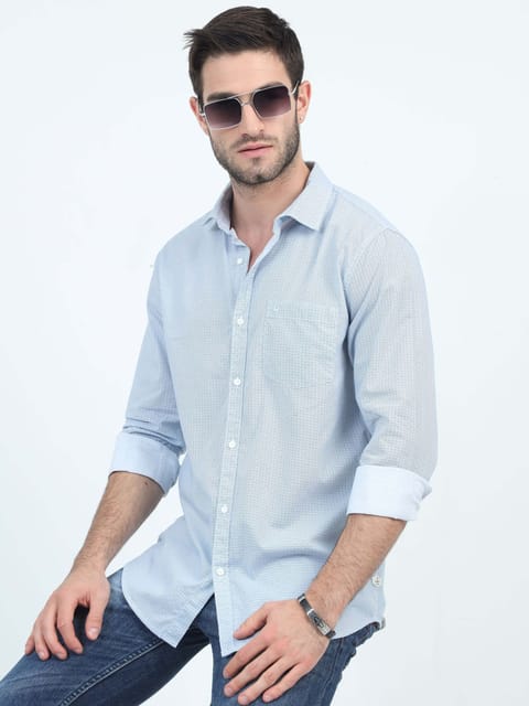 Urbaro Edge Slim Stripe White Shirt