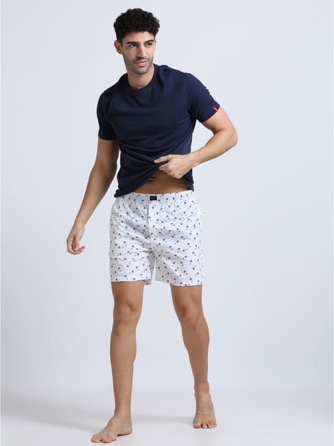 Midnight White Boxer Shorts