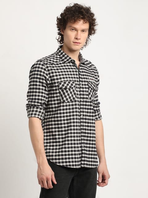 Blackened Check Twin Pocket Shirt