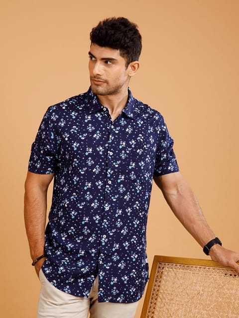 Driftwood Floral Navy Print Shirt