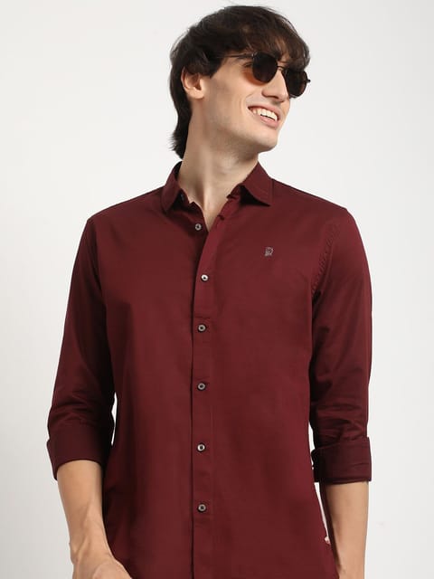 Rich Maroon Everyday Plain Shirt