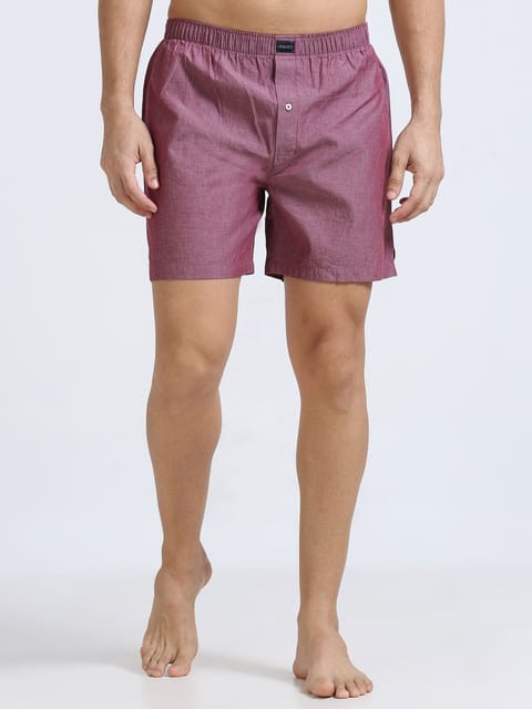 Cherry Red Solid Boxer Shorts