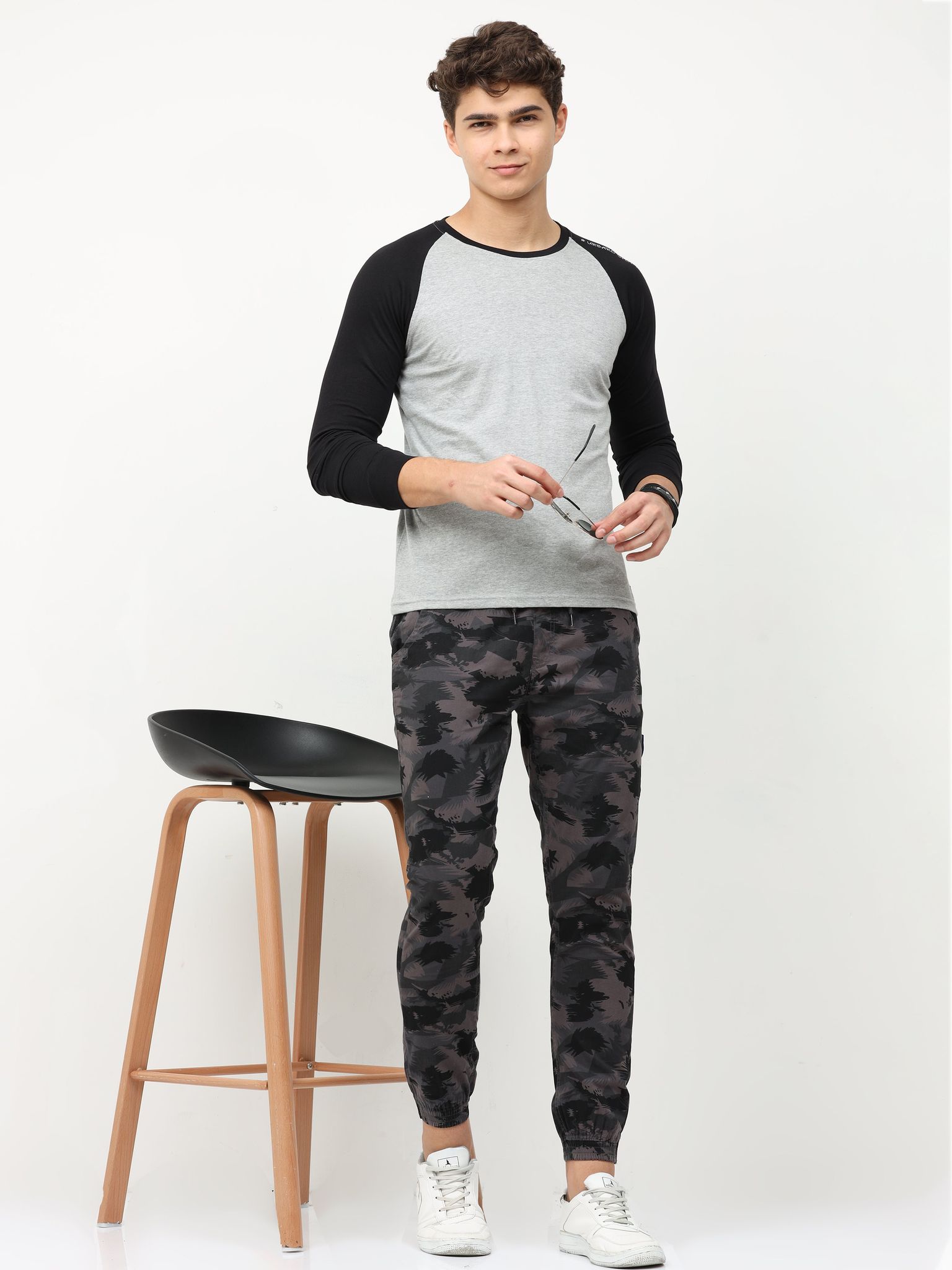 Urbaro Grey Flatfront Jogger Trousers