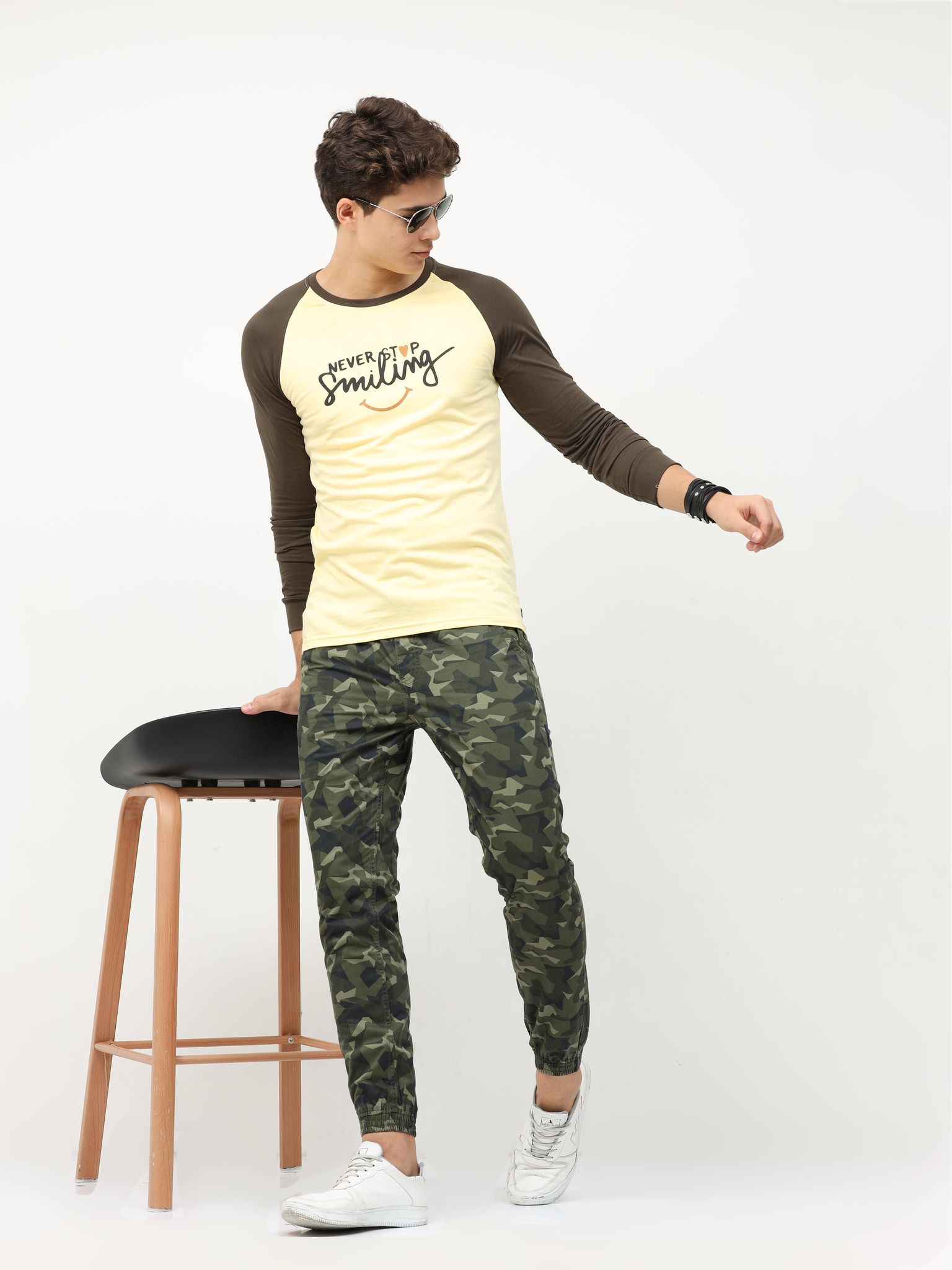 Urbaro Green Flatfront Jogger Trousers