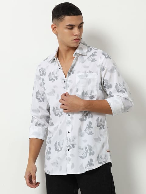 Graphite Glam Grey Print Shirt