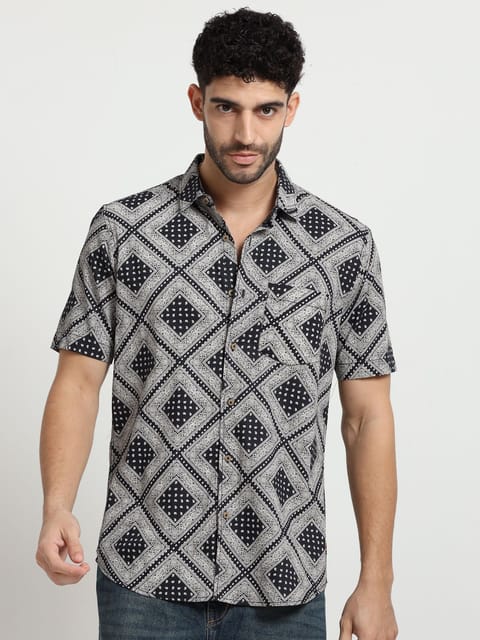 Midnight Mosaic Print Shirt