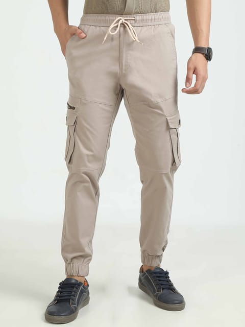 Men Zipper Cargo-Biscuit