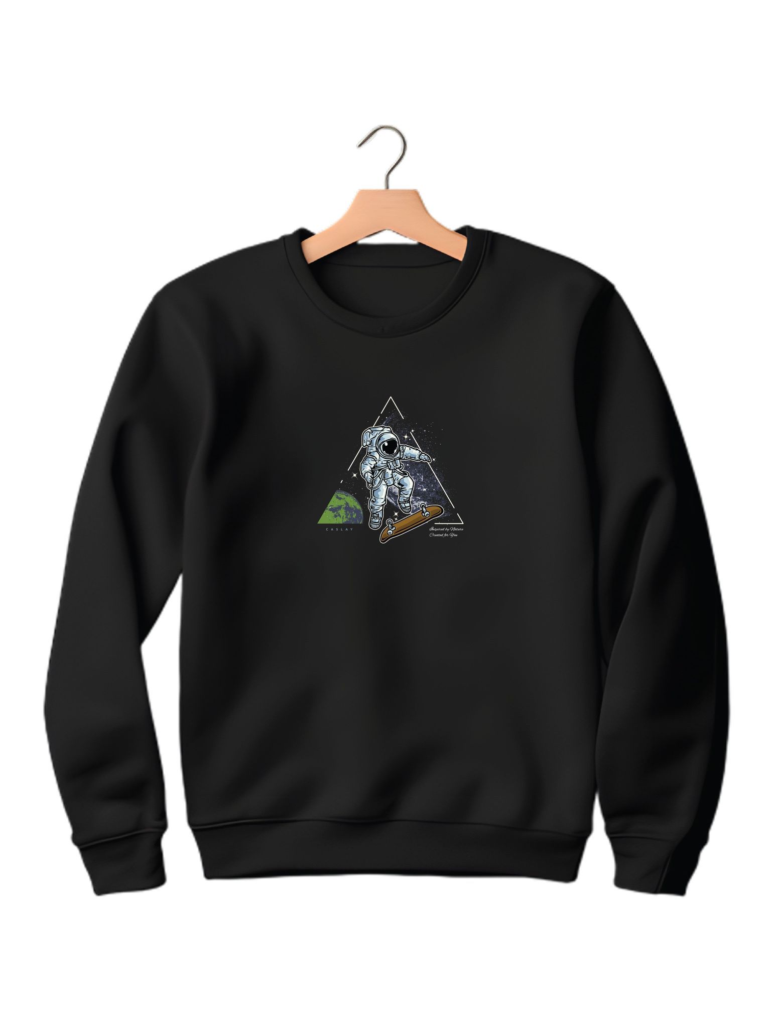 Caslay Sustainable - Skate - Sustainable Black Sweatshirt