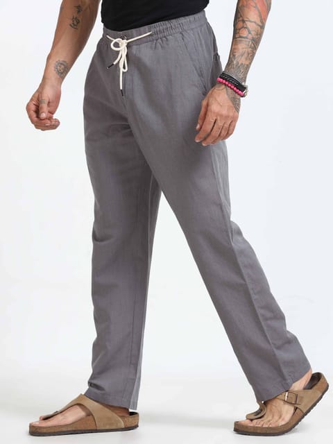 BreezeFlex Linen Trouser In Dark Grey