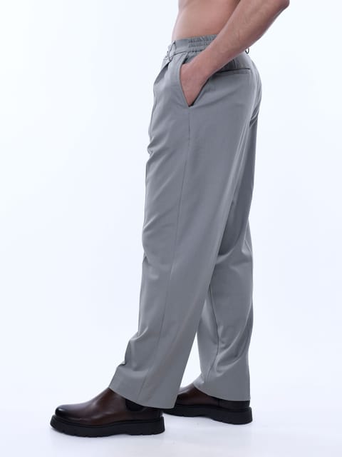 Soft Handle Relaxed Light Grey Trousers