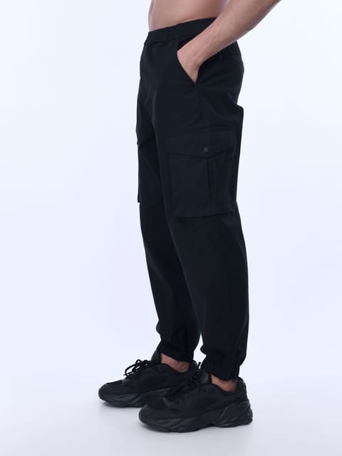 Relaxed Light Cotton Black Joggers