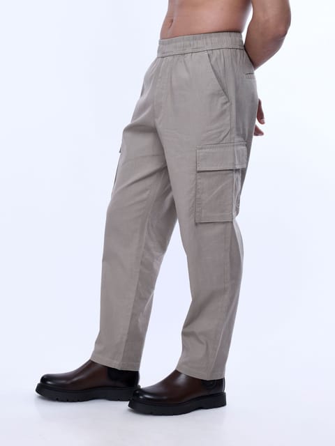 Textured Relaxed Flexiwaist Beige Cargo