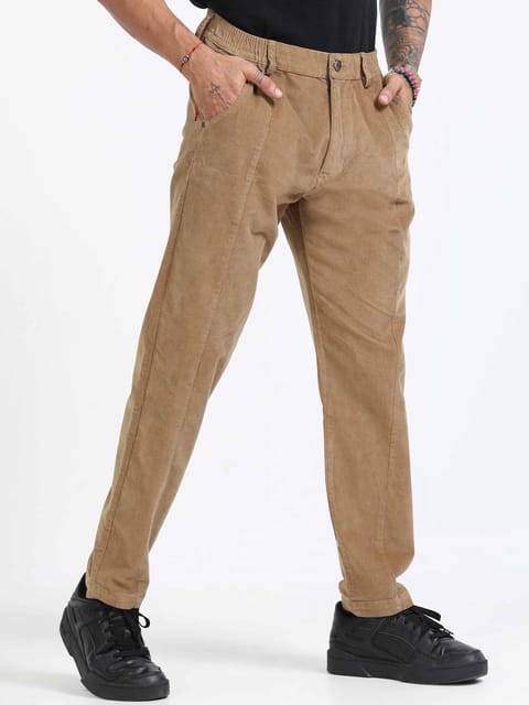 Premium Corduroy Pant In Khaki