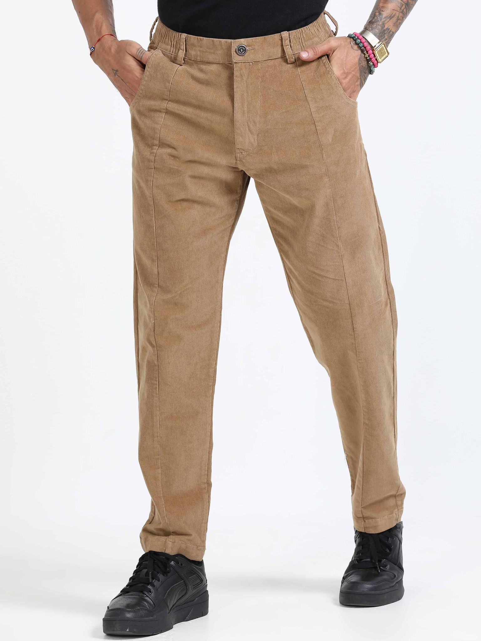 Premium Corduroy Pant In Khaki