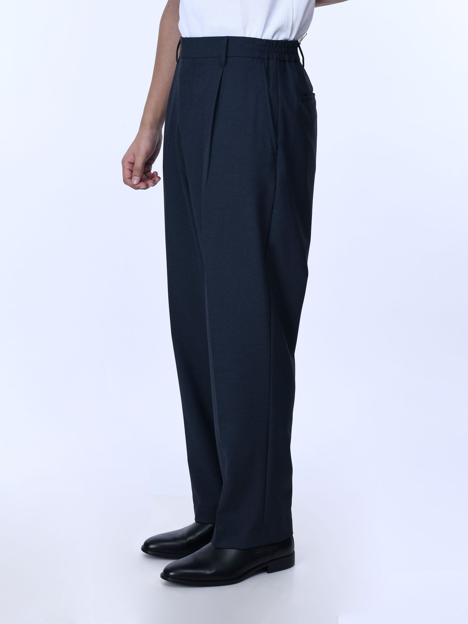 Soft Miracle Navy Relaxed Trousers