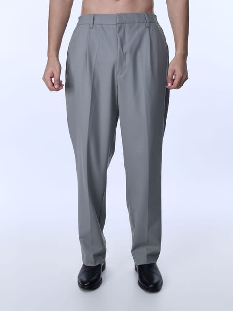 Soft Miracle Light Grey Relaxed Trousers