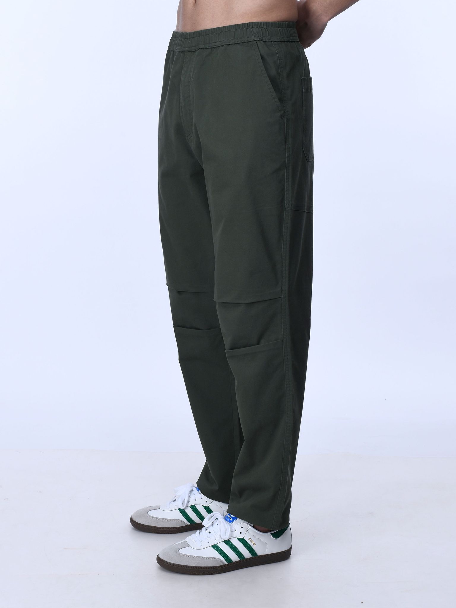 Soft Cotton Relaxed Olive Flexiwaist Pants