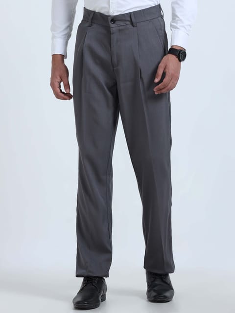 Men Bon Voyage Pleat Pant-Dk Grey