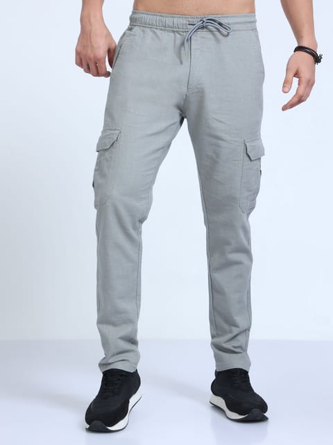 Men Lazy Linen Pants-Light Green