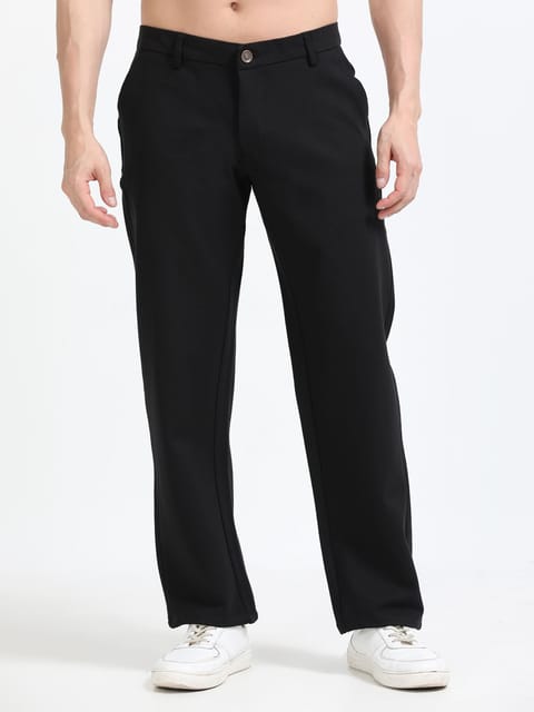 Men Tencil Leisure Trousers-Black