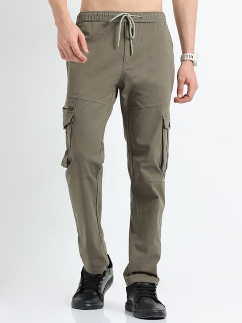 Men Zipper Cargo-Lt Olive