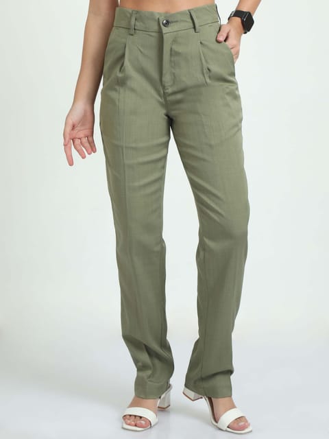 Women Bon Voyage Pleat Pant-Fern