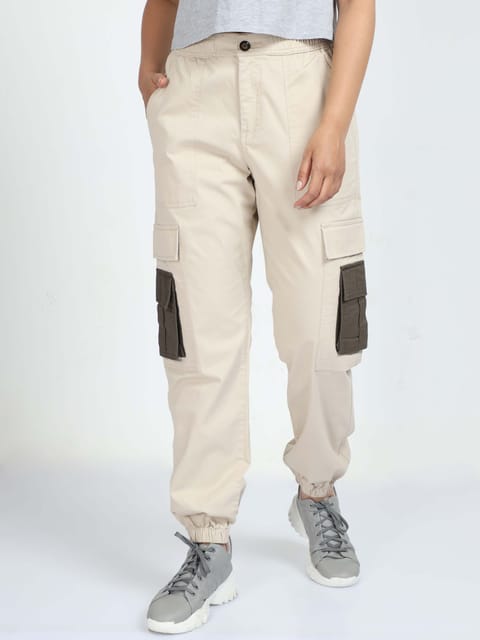 Women Jogger-Cream