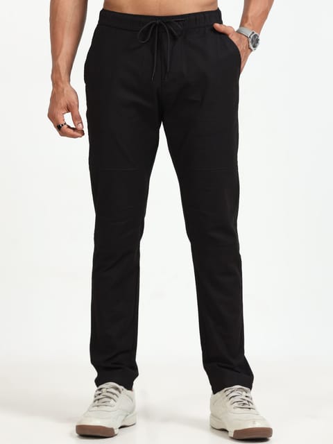 Men Linen Traveller Pant-Black