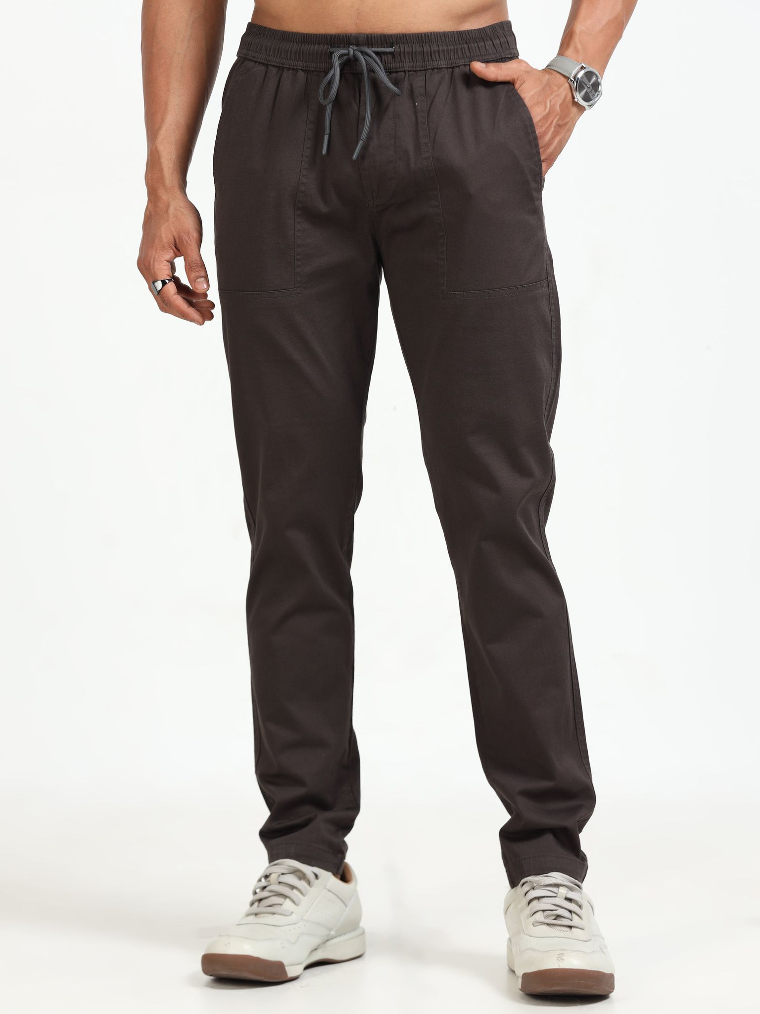 Men Comfy Airport Pant-Coffee