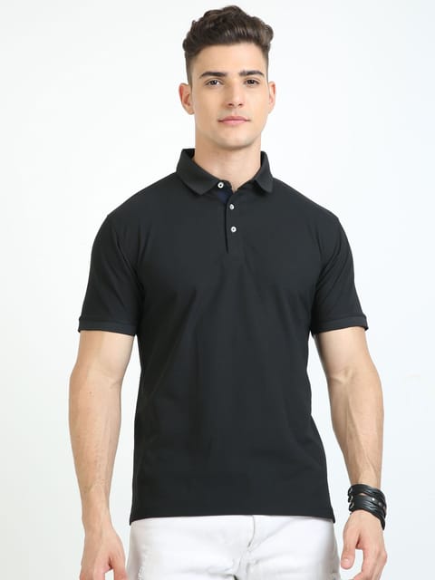 Black Men's Polo T-shirt