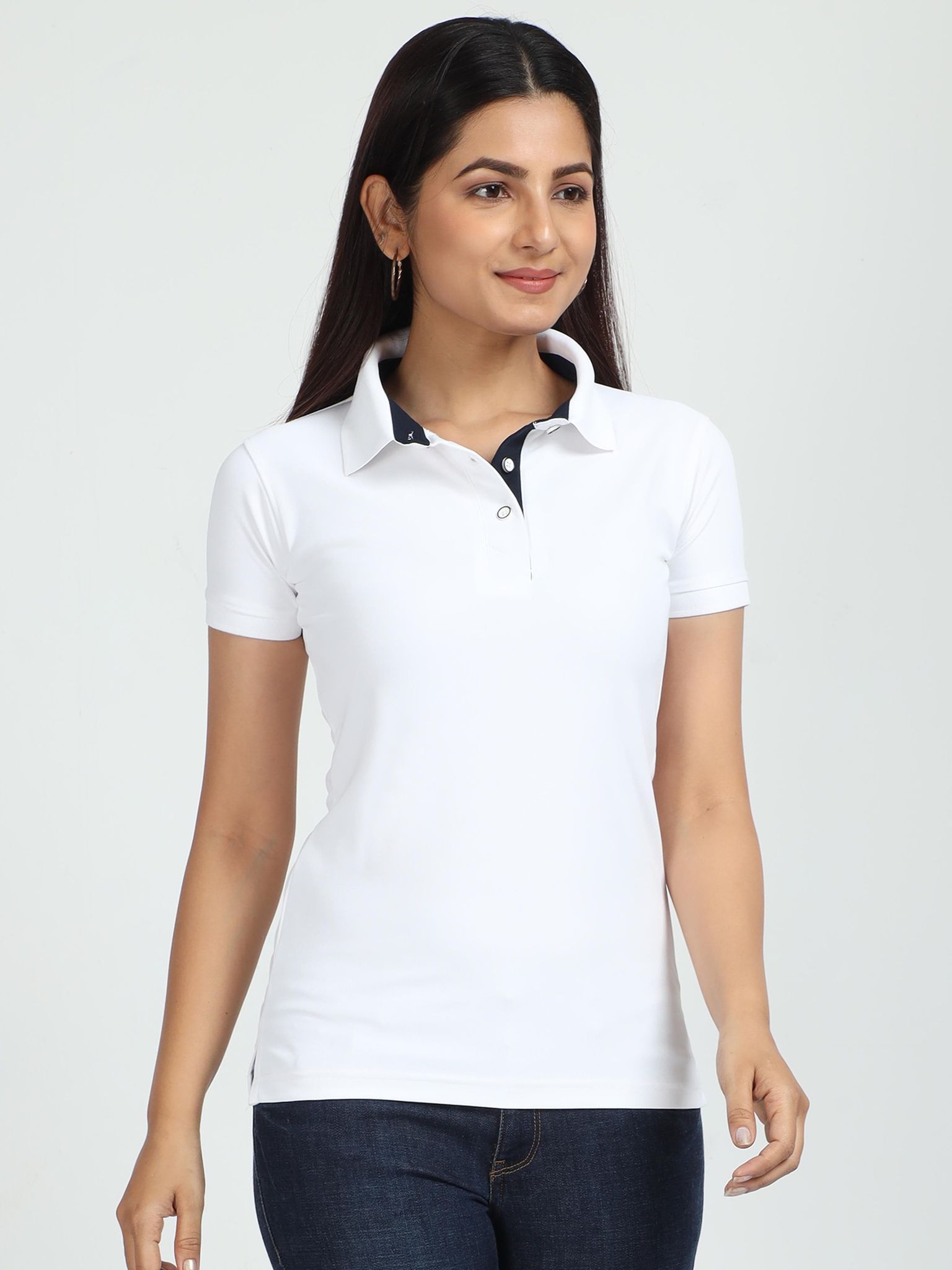 White Women's Polo T-shirt