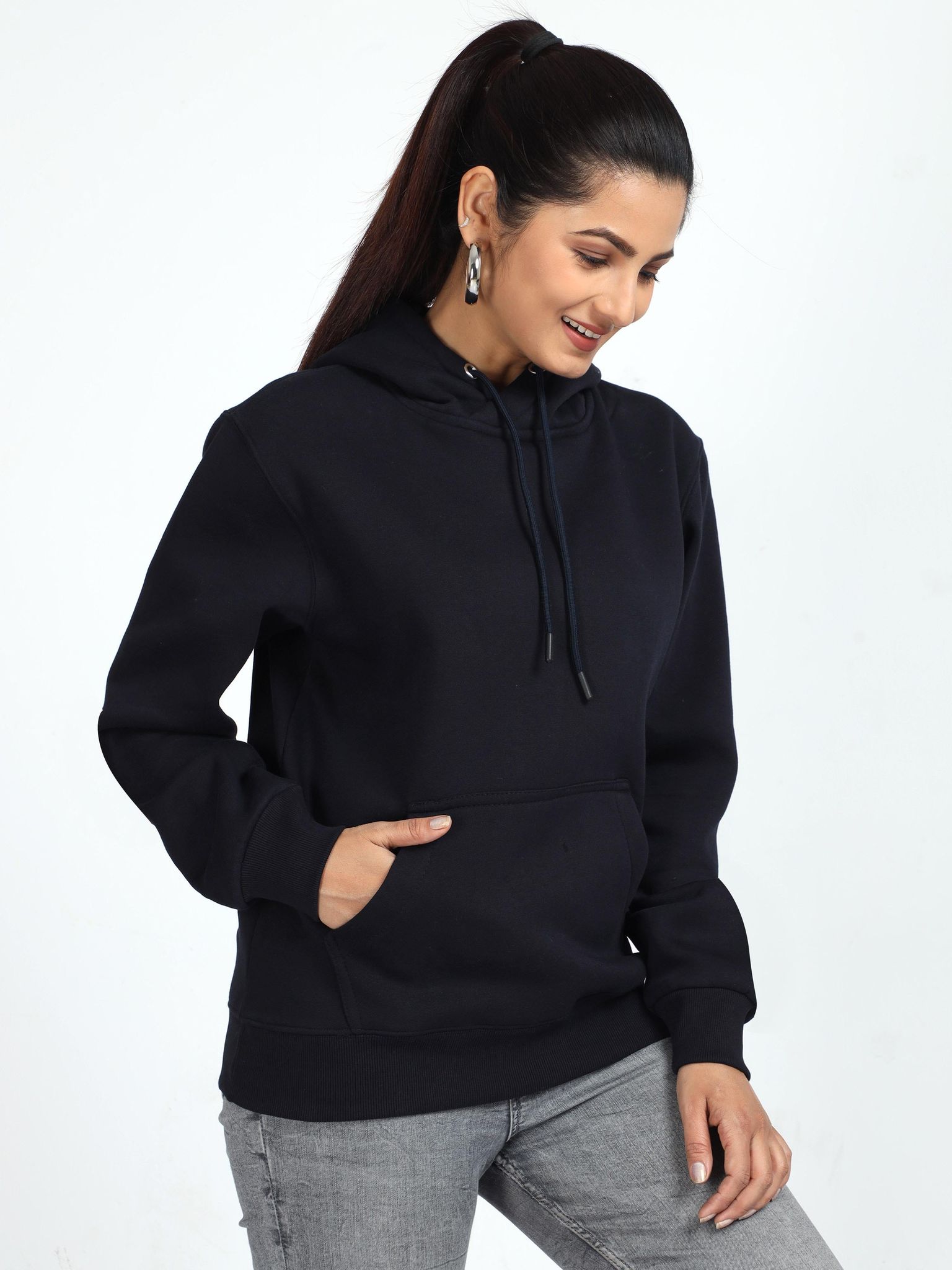 Women Navy Hoodie