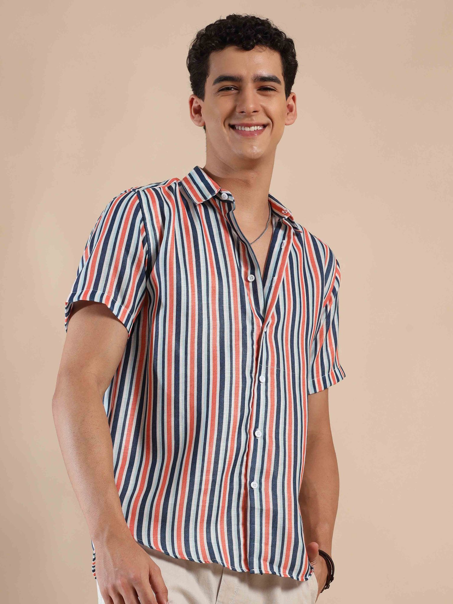 Summertime Stripes Cotton Shirt