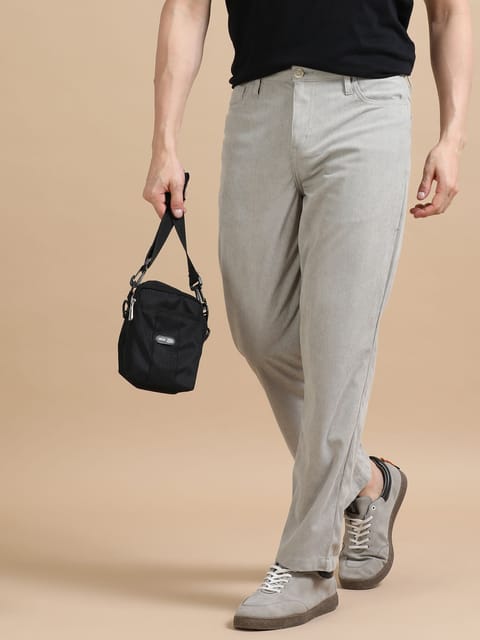 Light Grey Corduroy Trousers