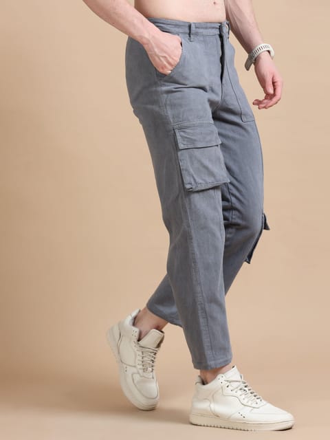 Grey Utility Denim Cargo