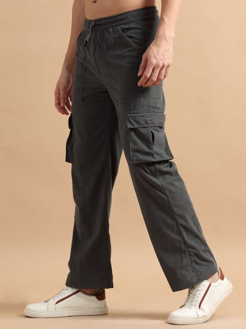 Utility Relaxed Fit Cargo Pant - Slate Grey