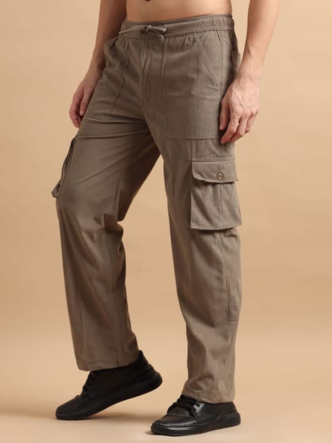 Plus Size Utility Relaxed Fit Cargo Pant - Tan