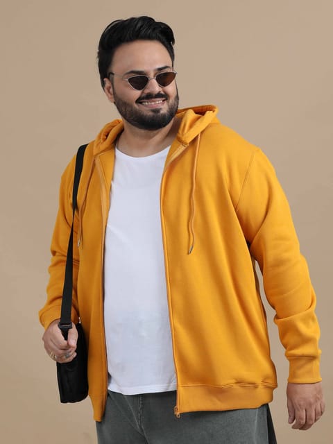 CozyPeak Plus Size Mustard Hoodie