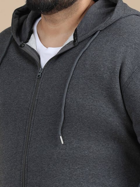 CozyPeak Plus Size Gray Hoodie