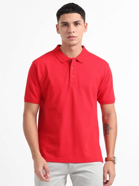 Caslay Organic Cotton - Red Polo T-Shirt