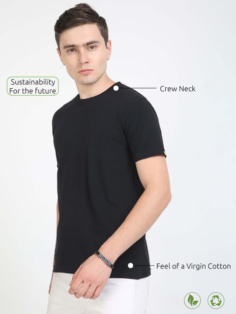 Sustainable Crew Neck T-shirt - Black