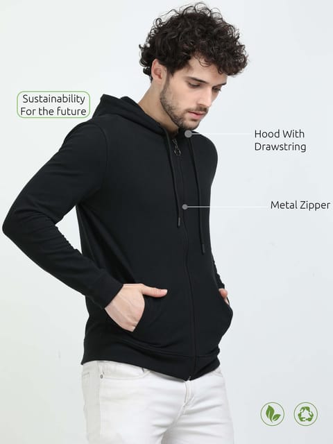 Sustainable Black Hoodie