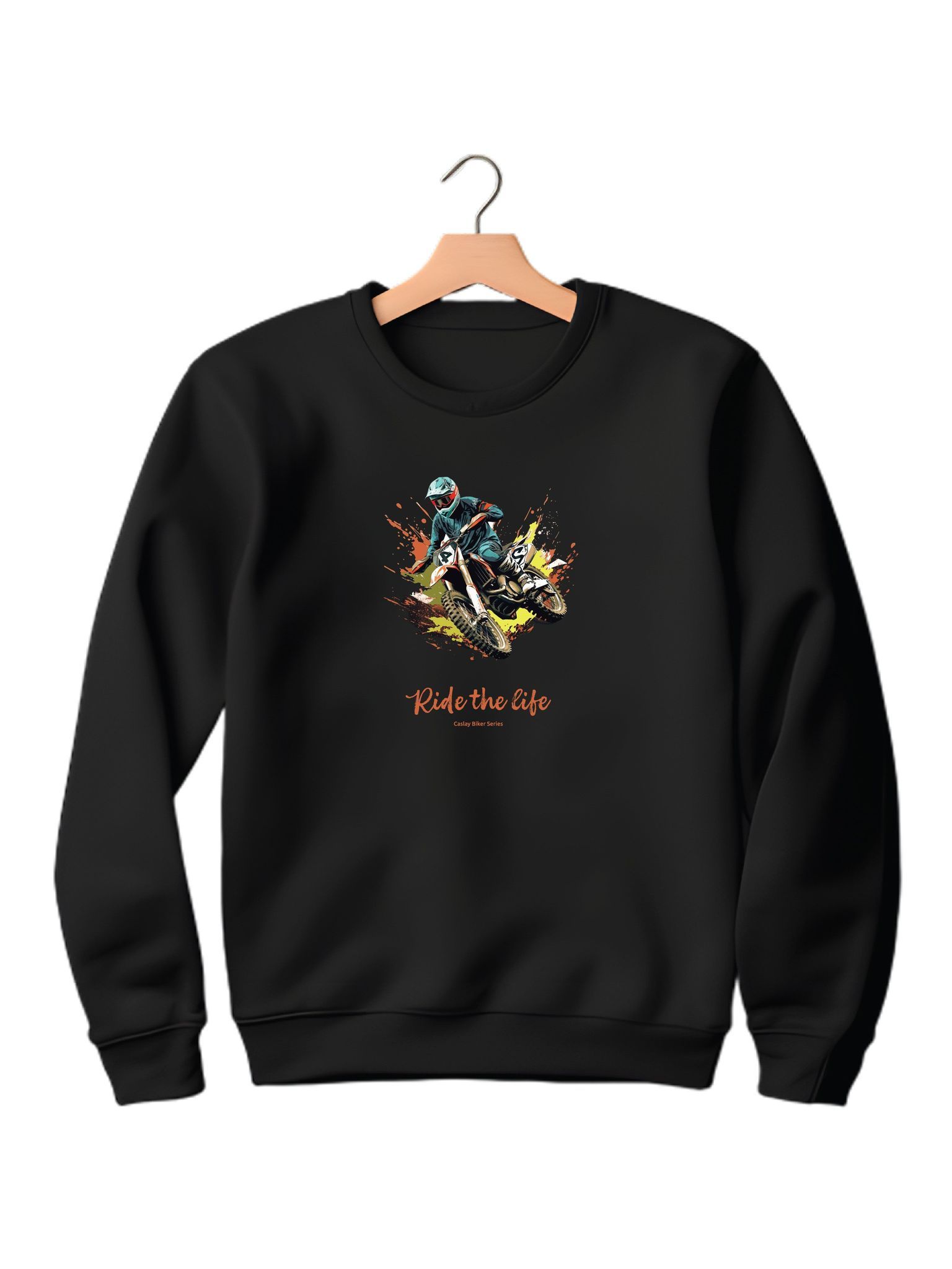 Caslay Sustainable - Ride To Life - Sustainable Black Sweatshirt