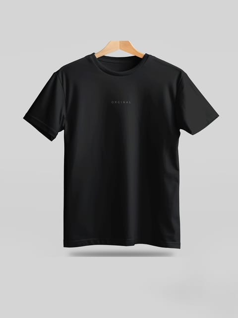 Caslay Sustainable - Original - Black Crew Neck Printed T-Shirt