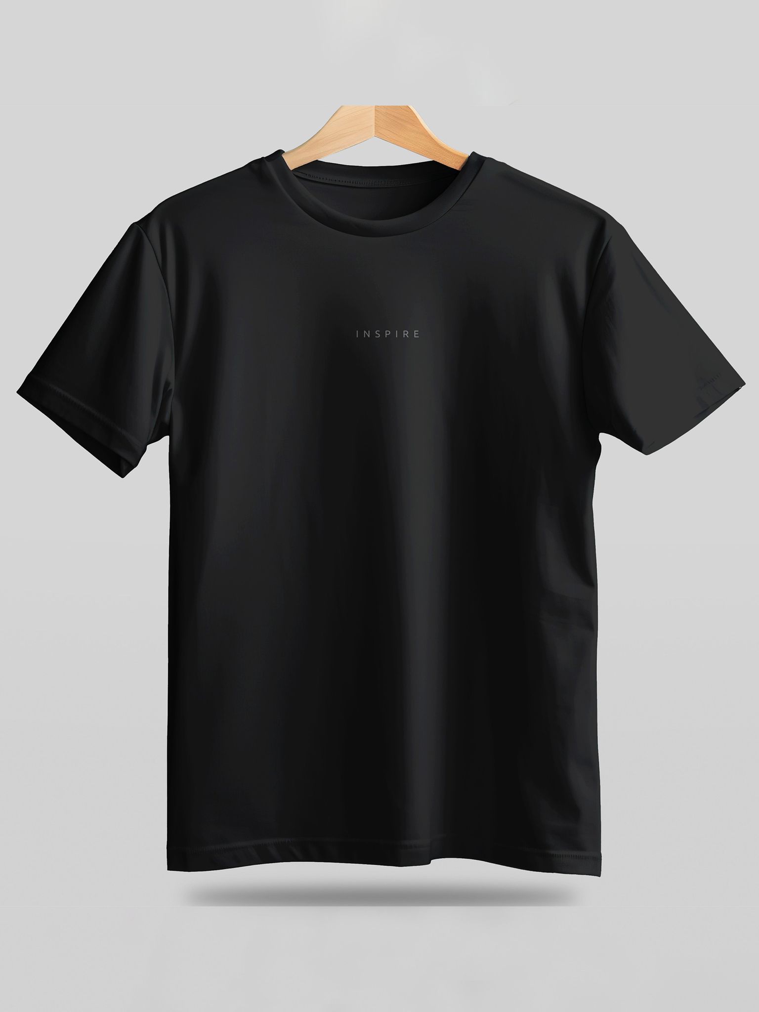 Caslay Sustainable - Inspire - Black Crew Neck Printed T-Shirt