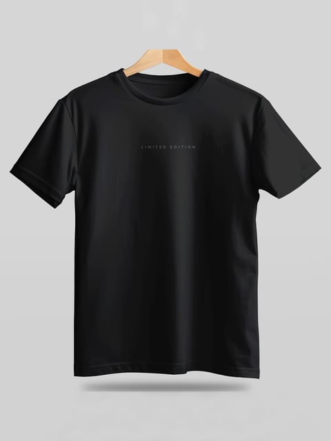 Caslay Sustainable - Limited Edition - Black Crew Neck Printed T-Shirt